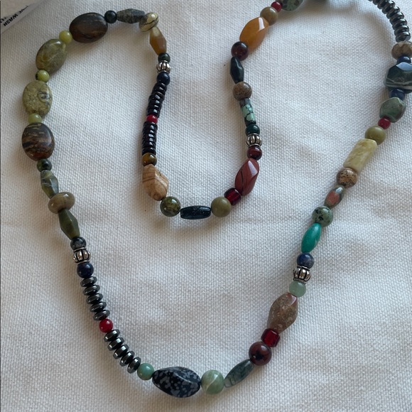 Multicolor Gemstone Beaded Necklace - Picture 7 of 7